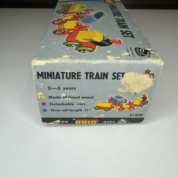 Vintage Brio #3134 Miniature Train Set W/ BOX! RARE Collectible - Picture 7 of 7
